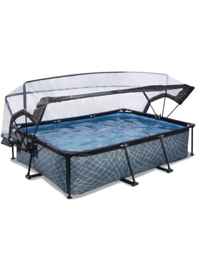 Басейн EXIT з куполом 300х200х65 см "камінь"